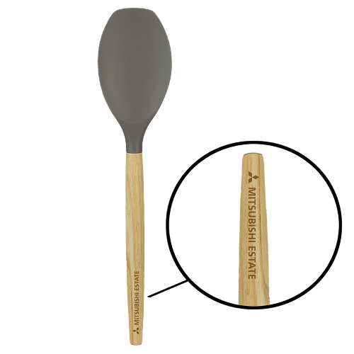 Scoop Silicone Spoon with Wooden Handle - main