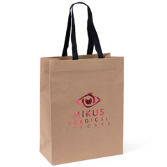 Eco Cedar Paper Bag with Cotton-Twill Handle - ecocedarbrownkraftblackhandles