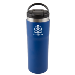 Himalaya Stainless Steel Bottle with Carrying Handle – 20 oz - 1657642926_4747_matte_blue_angle