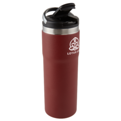 Himalaya Stainless Steel Bottle with Carrying Handle – 20 oz - 1663181685_4747_matte_red_Angle_Open