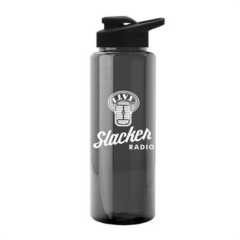 The Guzzler Transparent Bottle with Snap Lid – 32 oz - Guzzlersmoke