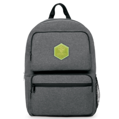Business Smart Dual-Pocket Backpack - businesssmartdebossedbrandpatch