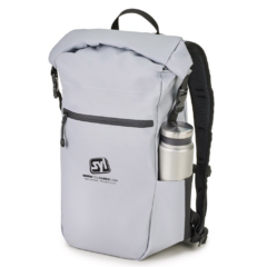 Call of the Wild Roll-Top Water Resistant Backpack – 22L - cotwrolltopgreybottle holder