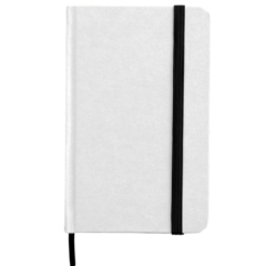 Lined Page Jotter with Cardboard Finish - lined page jotter with cardboard finishWhiteBlack