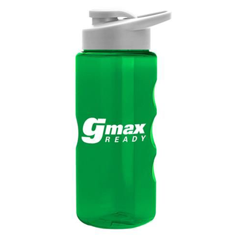 Mini Mountain Tritan™ Sports Bottle with Drink Thru Lid – 22 oz - minigreenwhite
