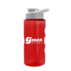 Mini Mountain Tritan™ Sports Bottle with Drink Thru Lid – 22 oz - miniredwhite