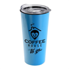 The Roadmaster Travel Tumbler with Clear Slide Lid – 18 oz - roadcyan