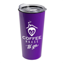 The Roadmaster Travel Tumbler with Clear Slide Lid – 18 oz - roadviolet