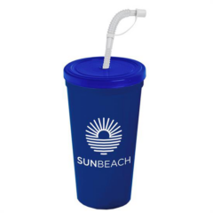 Sports Sipper Cup with Flex Straw – 24 oz - sippernavy