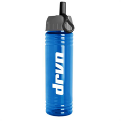 Slim Fit Water Bottle with Ring Straw Lid – 24 oz - slimfitblue