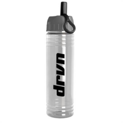 Slim Fit Water Bottle with Ring Straw Lid – 24 oz - slimfitclear