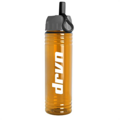 Slim Fit Water Bottle with Ring Straw Lid – 24 oz - slimfitorange