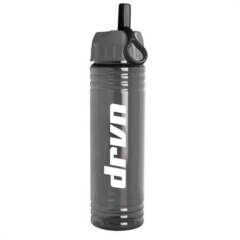 Slim Fit Water Bottle with Ring Straw Lid – 24 oz - slimfitsmoke