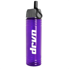 Slim Fit Water Bottle with Ring Straw Lid – 24 oz - slimfitviolet