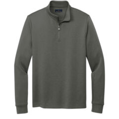 Brooks Brothers® Double-Knit 1/4-Zip - 27900-WindsorGry-5-BB18206WindsorGryFlatFront-337W