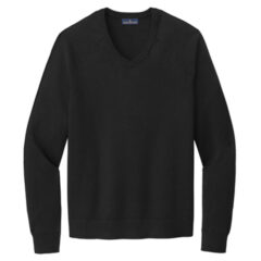 Brooks Brothers® Cotton Stretch V-Neck Sweater - 27904-DeepBlack-5-BB18400DeepBlackFlatFront-337W