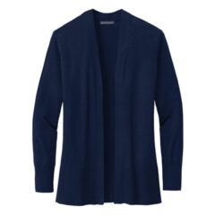 Brooks Brothers® Women’s Cotton Stretch Long Cardigan Sweater - 27906-NavyBlazer-5-BB18403NavyBlazerFlatFront-337W