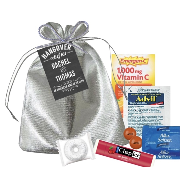 Metallic Silver Hangover Bag Kit - 28584620