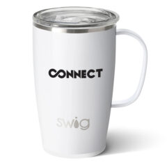Swig Life™ Stainless Steel Travel Mug – 18 oz - 55416_WHT_Back_Silkscreen