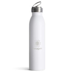 Swig Life™ Stainless Steel Bottle – 20 oz - 55417_WHT_Laser