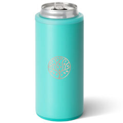 Swig Life™ Slim Can Cooler – 12 oz - 55437_AQUA_Laser