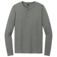 District® Perfect Tri® Long Sleeve Henley - DT145_heatheredcharcoal_flat_front