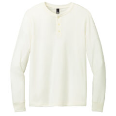 District® Perfect Tri® Long Sleeve Henley - DT145_natural_flat_front