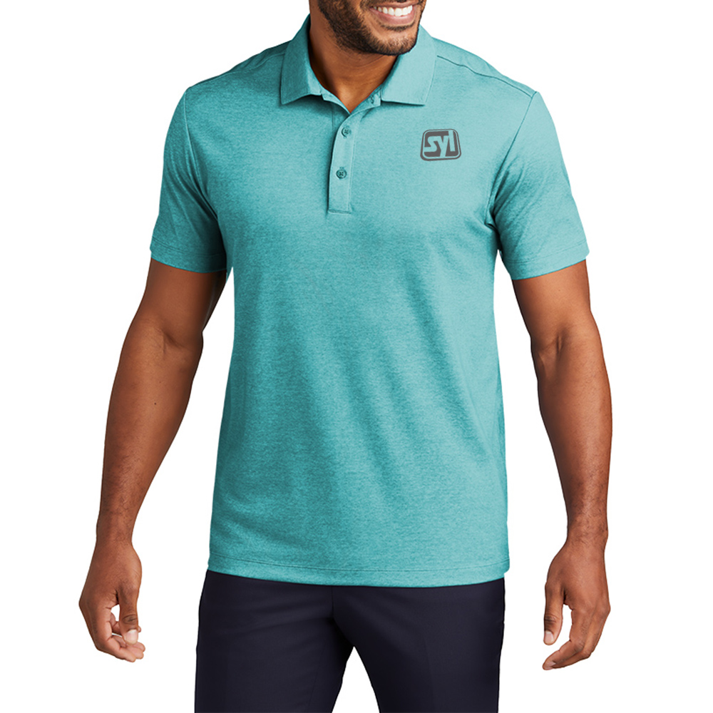 Port Authority® Fine Pique Blend Polo - K830_darktealheather_model_front