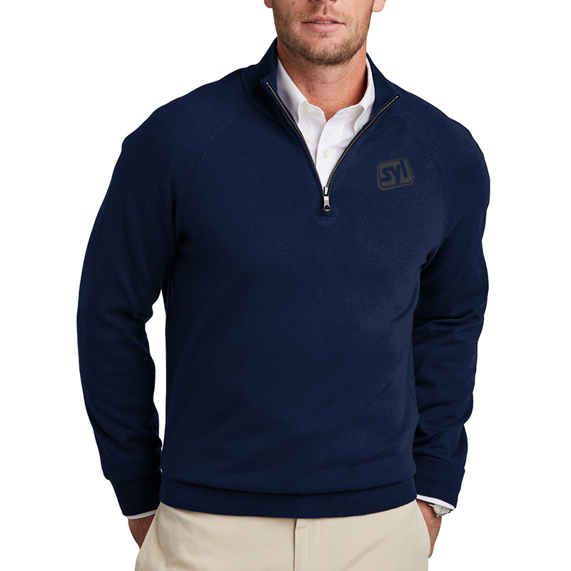 Brooks Brothers® Cotton Stretch 1/4-Zip Sweater - main1