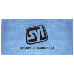 Premium Velour Beach Towel - BV1103-Sky-Blue