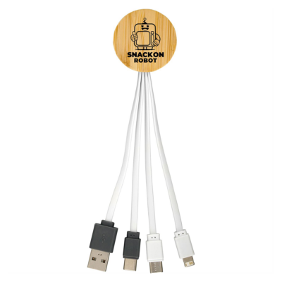 Round 3 in 1 Duo Bamboo Cable 8211 Bamboo with White
