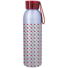 Full Color Darby Aluminum Bottle – 22 oz - 55302_SILRED_Megabrite