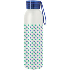 Full Color Darby Aluminum Bottle – 22 oz - 55302_WHTBLU_Megabrite