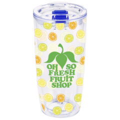 Everest Clarity Tumbler with Insert – 19 oz - 55964_CLRBLU_Clear_Insert