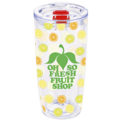 Everest Clarity Tumbler with Insert – 19 oz - 55964_CLRRED_Clear_Insert