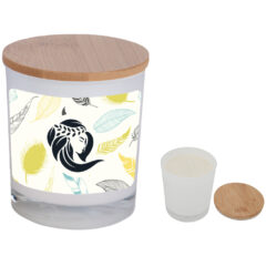 Bamboo Soy Candle with Full Color Label - 99230_WHT_Label
