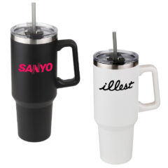 Sequoia Double-Wall Stainless Travel Mug with Straw – 40 oz - KM-35-ALLCOLORS2