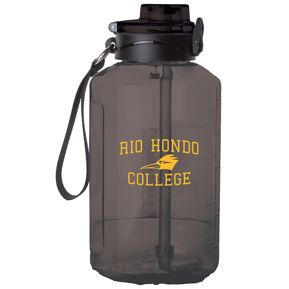 Hydrate Plastic Gym Bottle with Easy-Chug Handle – 40 oz - PG-11_SMOKE-LEFT_LOGOED-rgb-1-scaled