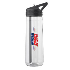 Fitness Plastic Water Bottle with Sip Straw – 30 oz - Black-301352-wb347-black-zoom