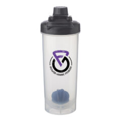 Olympian Plastic Shaker Bottle with Mixer – 24 oz - Black-839894-shb12-black-zoom