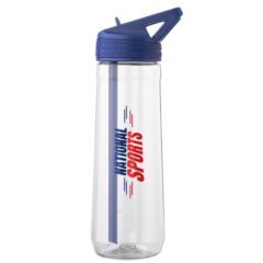 Fitness Plastic Water Bottle with Sip Straw – 30 oz - Blue-946335-wb347-blue-zoom