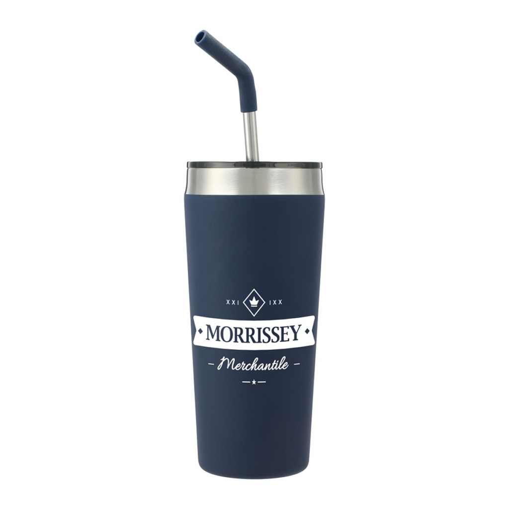Faye Vacuum Tumbler with Stainless Steel Straw – 20 oz - Faye Vacuum Tumbler with Stainless Steel Straw 8211 20 oz 8211 Navy