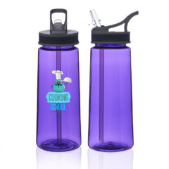 Sports Water Bottle with Straw – 22 oz - PURPLE-10011-pg210-purple-zoom