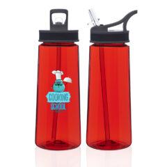 Sports Water Bottle with Straw – 22 oz - RED-421677-pg210-red-zoom