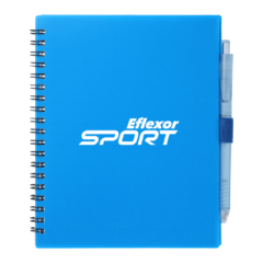 FSC® Recycled Spiral Notebook w/ RPET Pen - SM-5268BL_D_FR-1