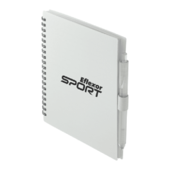 FSC® Recycled Spiral Notebook w/ RPET Pen - SM-5268WH_D_AL-1