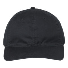 The Game Ultralight Cotton Twill Cap - The_Game_GB510_Black_Front_High