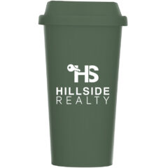 Costa Rica Wheat Plastic Tumbler – 16 oz - WCQ-GS-Forest Green