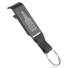 Nitro Metal Keychain with Bottle Opener - black
