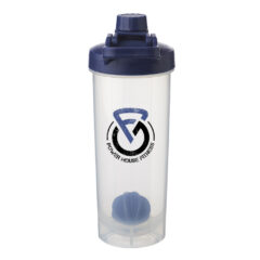 Olympian Plastic Shaker Bottle with Mixer – 24 oz - blue